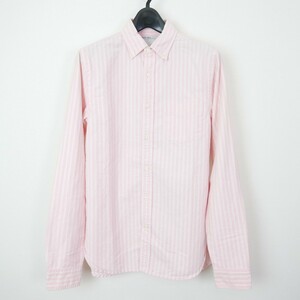 ALEX MILL アレックスミル 長袖 ストライプ オックスフォード ボタンダウンシャツ PINK XS