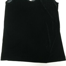 DKNY ダナキャラン ニューヨーク ベロア ノースリーブ カットソー タンクトップ BLACK S_画像5