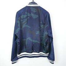 17SS SOPHNET. ソフネット REVERSIBLE SOUVENIR JACKET カモフラ 迷彩 リバーシブル ダブルジップ スタジャン ジャケット ブルゾン NAVY S_画像2