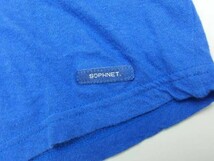 15SS SOPHNET. ソフネット SOPH ソフ LONG CREW NECK TEE コットン 半袖 無地 ロング Tシャツ カットソー BLUE S_画像4