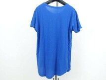 15SS SOPHNET. ソフネット SOPH ソフ LONG CREW NECK TEE コットン 半袖 無地 ロング Tシャツ カットソー BLUE S_画像2