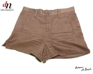 Adam et Rope アダムエロペ ポリエステル フェイクスエード ショートパンツ BROWN 38