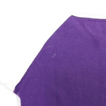 TMT ティーエムティー レディース コットン 半袖 ロゴ プリント ラグラン TEE Tシャツ カットソー PURPLE/WHITE F_画像6