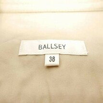 BALLSEY ボールジィ レザー ベルト付き コットン 7分袖 シャツ ワンピース BEIGE 38_画像6