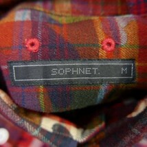 SOPHNET. ソフネット SOPH ソフ CAMOUFLAGE FLANNEL CHECK L/S B.D SHIRT 長袖 カモフラ迷彩 チェック ボタンダウン ネルシャツ RED M_画像7