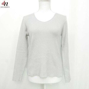 Andemiu アンデミュウ 長袖 Vネックニット GRAY F