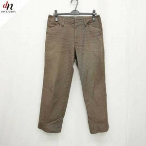 kolor カラー コットン クロップド パッカリング パンツ BROWN S