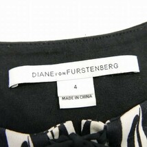 DIANE VON FURSTENBERG ダイアンフォンファステンバーグ シルク ジオメトリック 幾何学模様 切り替え ワンピース 4_画像8