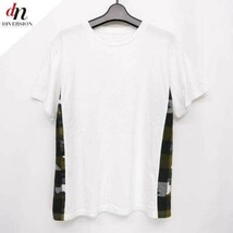 16AW 16FW SOPHNET. ソフネット SOPH ソフ SIDE PANEL TEE コットン 半袖 カモフラ迷彩 サイドパネルTシャツ WHITE S_画像1