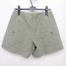 Plumage プルマージュ ウォッシュ加工 ミリタリー タック ショートパンツ KHAKI S_画像2