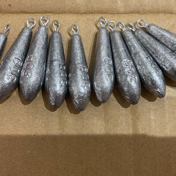 約8号 30g オモリ ナス型 おもり 錘 魚釣り 釣具 釣り用オモリ