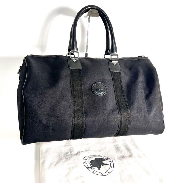 【価格相談可能】美品 HUNTING WORLD ハンティングワールド キャンバス ボストンバッグ ブラック 旅行カバン レザー