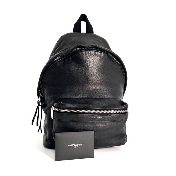 【価格相談可能】美品 SAINT LAURENT サンローラン シティ バックパック レザー ブラック リュックサック
