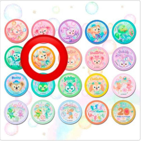ディズニーシー ダッフィー &フレンズ カラフルハピネス 20周年 ワッペン