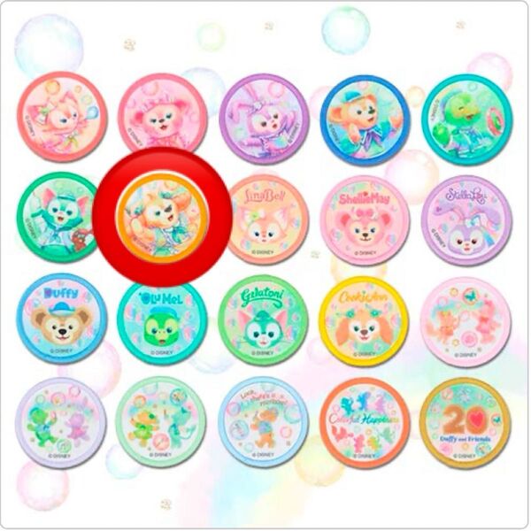 ディズニーシー ダッフィー &フレンズ カラフルハピネス 20周年 ワッペン