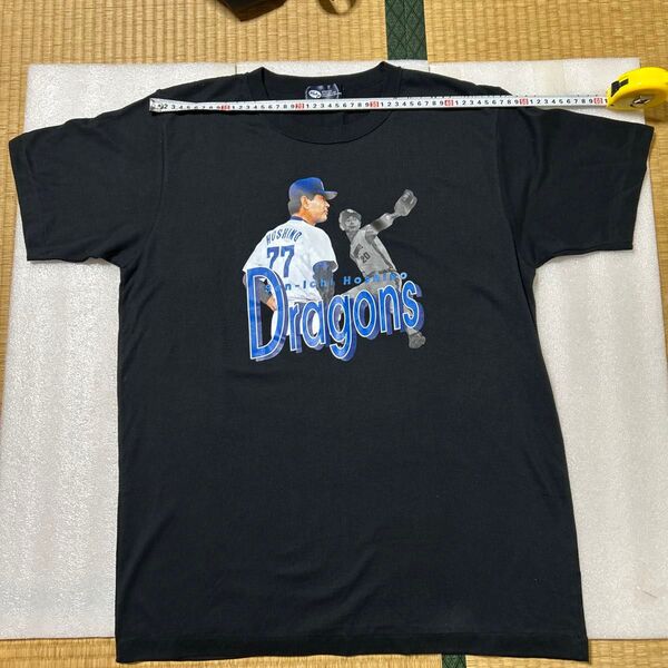 星野仙一監督 中日ドラゴンズ ビンテージ Tシャツ 頑張れドラゴンズ フリーサイズ
