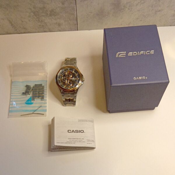 CASIO EDIFICE EF-316D 腕時計 クロノグラフ メンズ シルバー/ゴールド