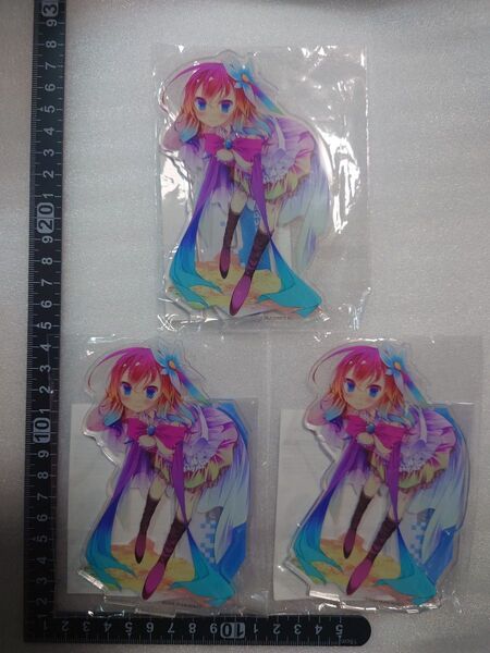 ノーゲーム・ノーライフ くじB賞 ステフ アクリルスタンド 3個 ノゲラ アニメグッズ アクスタ 0