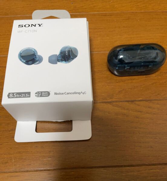 ソニー ワイヤレスノイズキャンセリング イヤホン WF-C710N(L) グラスブルー sony SONY