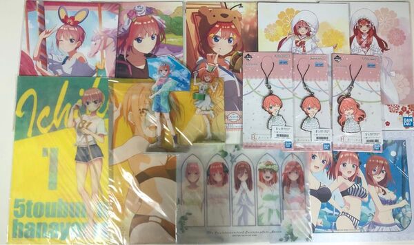 五等分の花嫁 グッズセット アクリルスタンドフィギュア クリアファイル ラバーストラップ 一番くじ 一花 二乃 三玖 四葉 五月