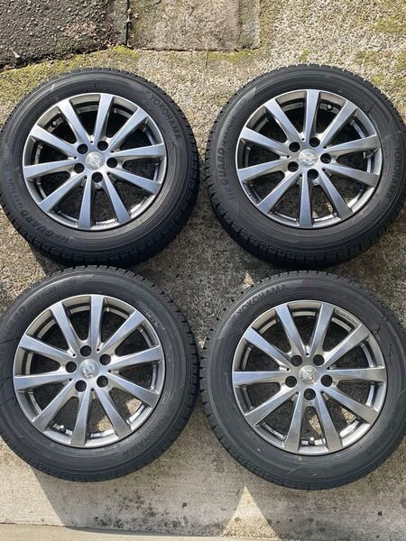 VW ポロで使用 アルミホイール、スタッドレスタイヤ 4本セット タイヤ走行距離少ない 送料無料です