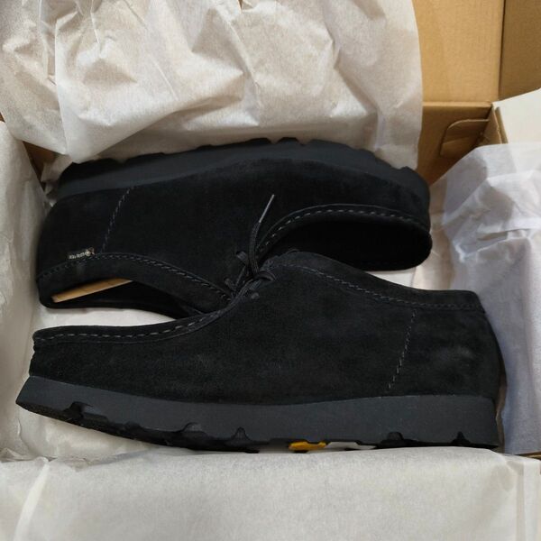 【新品】クラークス ワラビー ゴアテックス ブラック UK7.5 25.5cm clarks wallabee GTX スウェード
