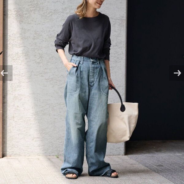BETTER THAN GOOD BIG JOHN FRAMeWORK デニム ワイドパンツ