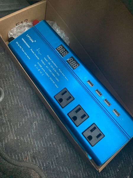 LVYUAN 純正弦波インバーター 1000W DC12V(直流)AC100V(交流) dcac リョクエン 最大2000w
