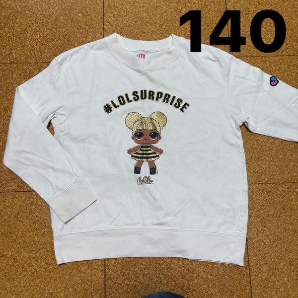 LOLサプライズ 長袖Tシャツ ロンT 140cm UNIQLOユニクロ スウェット トレーナー ホワイト