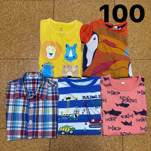 半袖Tシャツ ミキハウス GAP 西松屋 チェックシャツ 100cm 半袖 Tシャツ トップス セット シャツ カットソー
