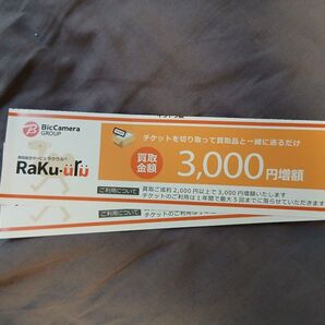 ラクウル 3000円増額チケット2枚 ビックカメラ