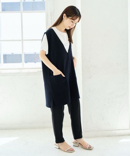 ロペピクニック RENU/Vあきニットロングベスト ニットベスト Vネックベスト IENA Deuxieme