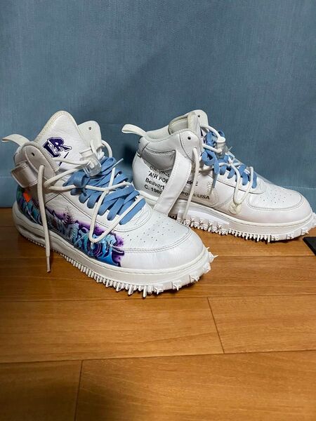 NIKE ナイキ × Off-White Air Force 1 Mid Graffiti DR0500-100スニーカー 美品