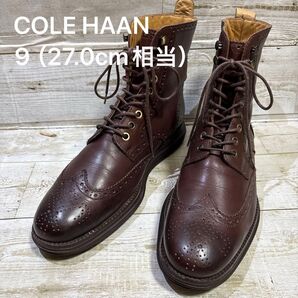 COLE HAAN LUNARGRAND コールハーン ルナグランド サイズ9(27.0cm相当)ウイングチップ ブラウン 防水