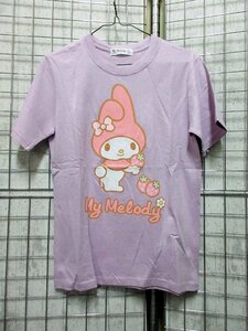 J28/ サンリオ マイメロディ 半袖 Tシャツ メンズ ビッグプリント 柄 薄パープル S