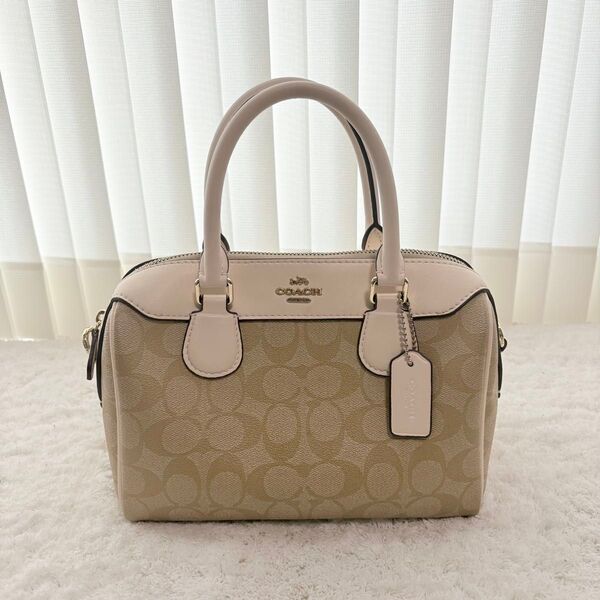 COACH コーチ ボストンバッグ ショルダーバッグ ホワイト 白 ハンドバッグ 2WAY ショルダー ショルダーバッグ