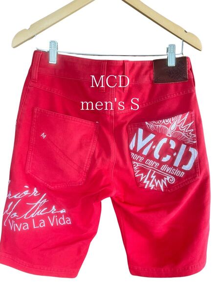 MCD ハーフパンツ メンズ S 赤 ショートパンツ 難あり 激安 短パン パンツ