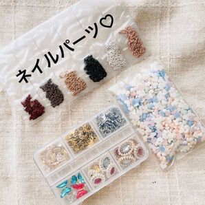 ネイルパーツまとめ売りレジンパーツチェーン蝶々など