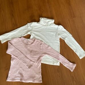 110 長袖 2枚セット Tシャツ カットソー 女の子 Combi