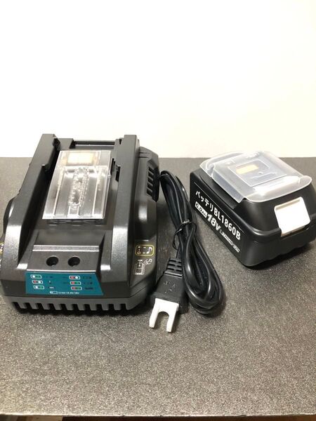 マキタ電動工具 18V6.0Ah 互換バッテリー・互換充電器セット DC18RC・BL1860B 残量表示付