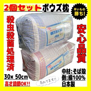 2個セット☆ボウズ枕小☆30×50cm☆日本製☆RE BL