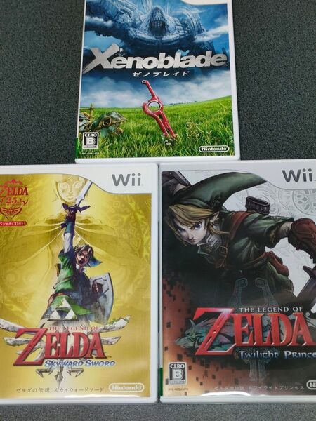 ゼルダの伝説 トワイライトプリンセス スカイウォードソード ゼノブレイド セット Wii