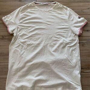 MONCLER スリムフィット Tシャツ ホワイト XL カットソー 半袖