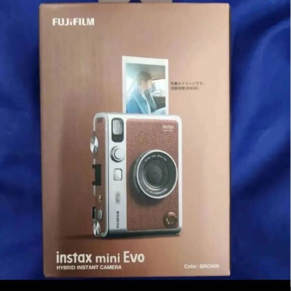 新品 FUJI instax mini Evo チェキ TypeC ブラウン
