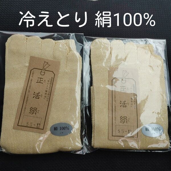 正活絹 せいかつけん 男女兼用 進藤義晴先生の万病を治す 冷えとり健康法 絹100 S5-L 二足