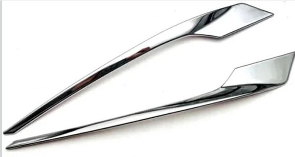 トヨタ 新型プリウス 60系専用フロントフォグランプカバー ガーニッシュ 2PCS 鏡面メッキ仕上 ABS製 外装 カスタムパーツ