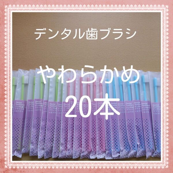 【902】歯科専売 デンタル歯ブラシ やわらかめ20本