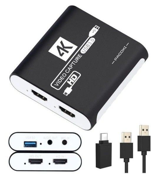 【新品未使用】キャプチャーボード Switch対応 4K パススルー HDMI USB3.0