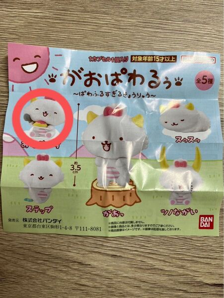 がおぱわるぅ ~ぱわふるすぎるきょうりゅう~ おむらいす ガチャガチャ サンリオ