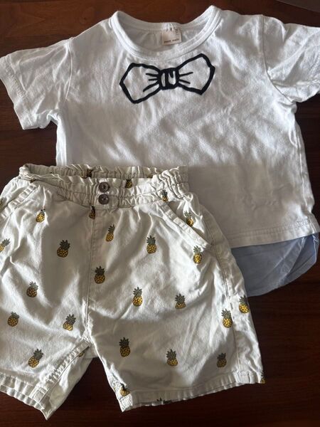 petit main Tシャツとショートパンツ